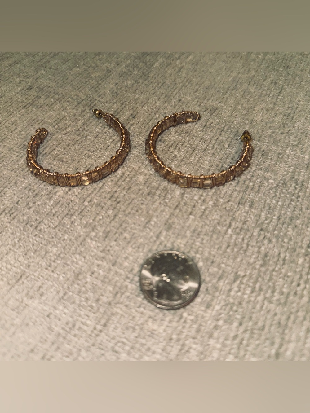 Gold Clear Earrings